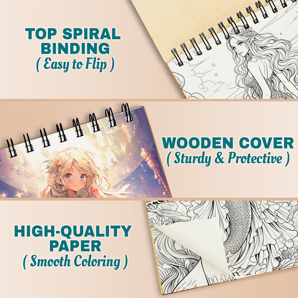 Anime Mermaid Girls Coloring Pages For Adults