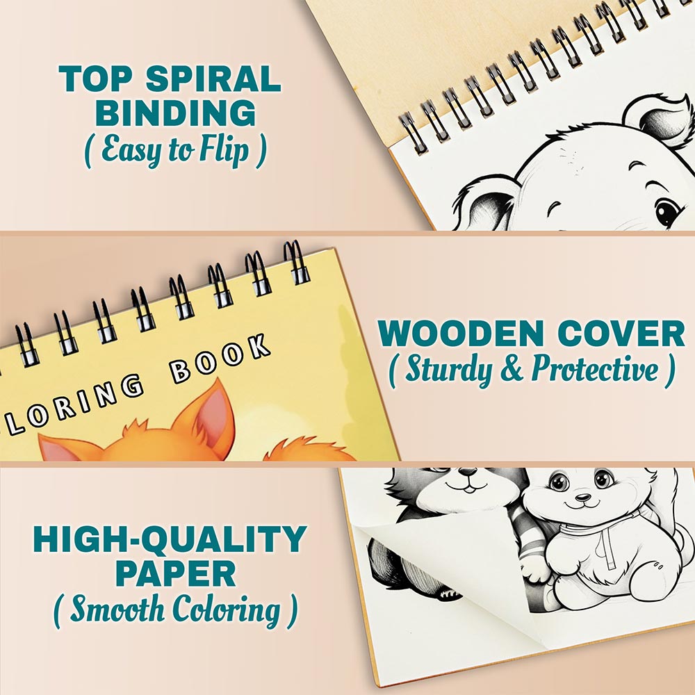 Netecom Cute Animals and Their Friends Coloring Pages For Adults