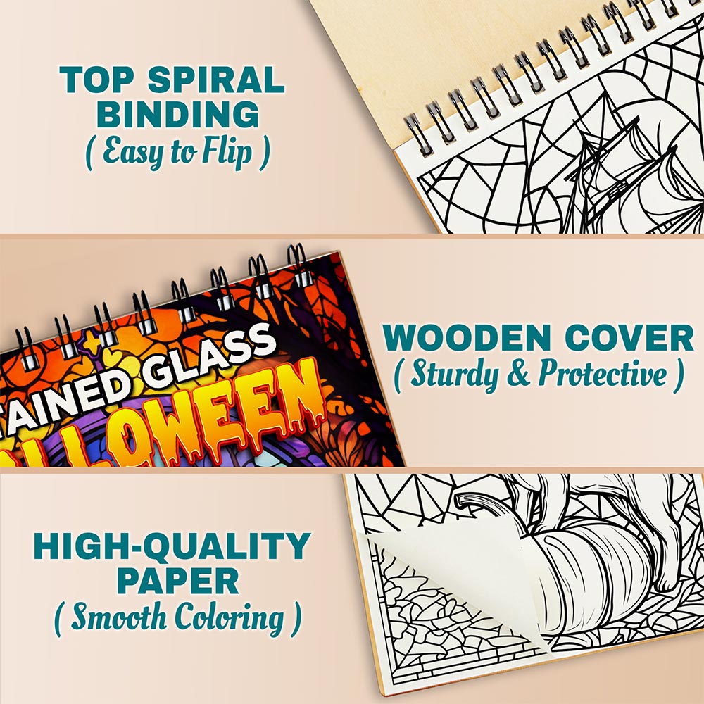 Netecom Stained Glass Halloween Coloring Pages For Adults