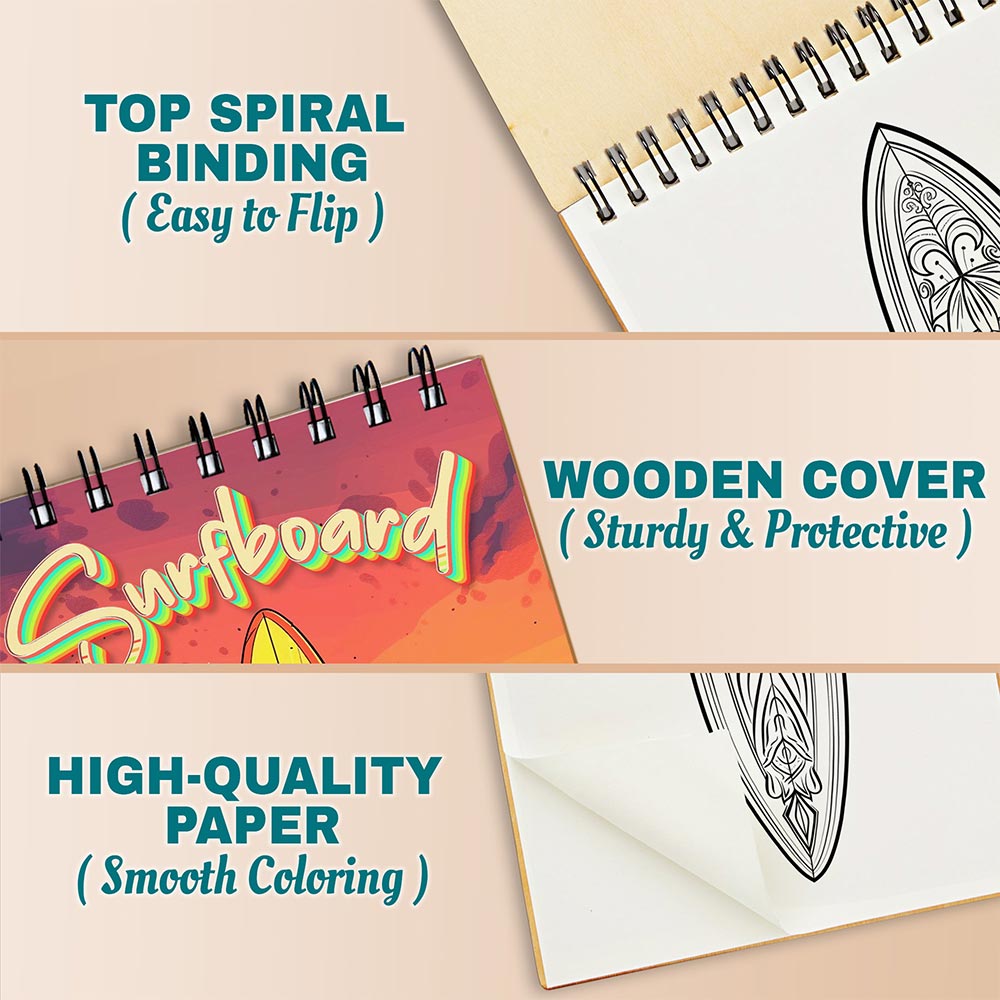 Netecom Surfboard Coloring Pages For Adults