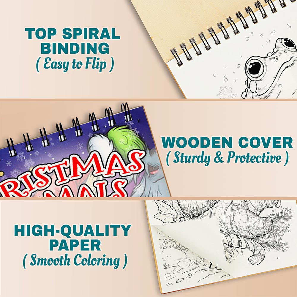 Netecom Christmas Animals Coloring Pages For Adults