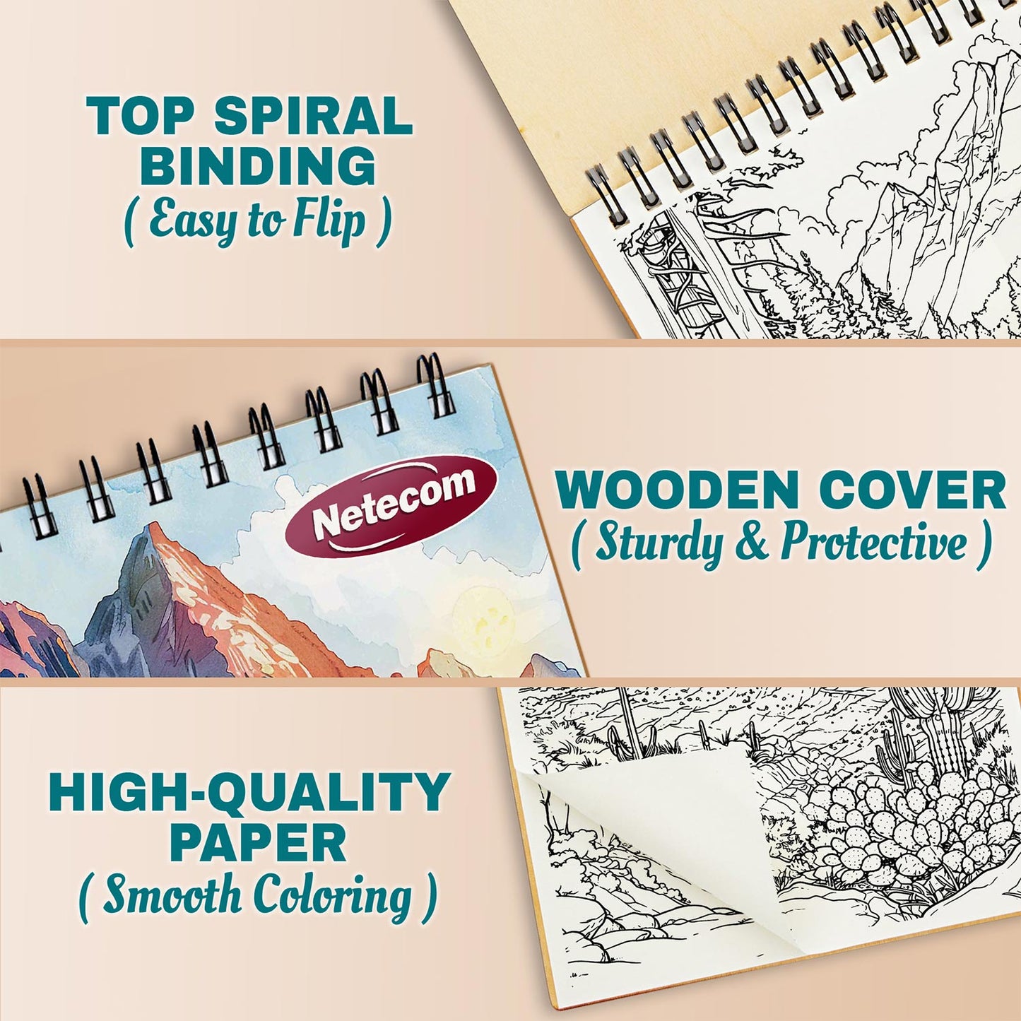 Netecom Mountains Landscapes Coloring Pages For Adults