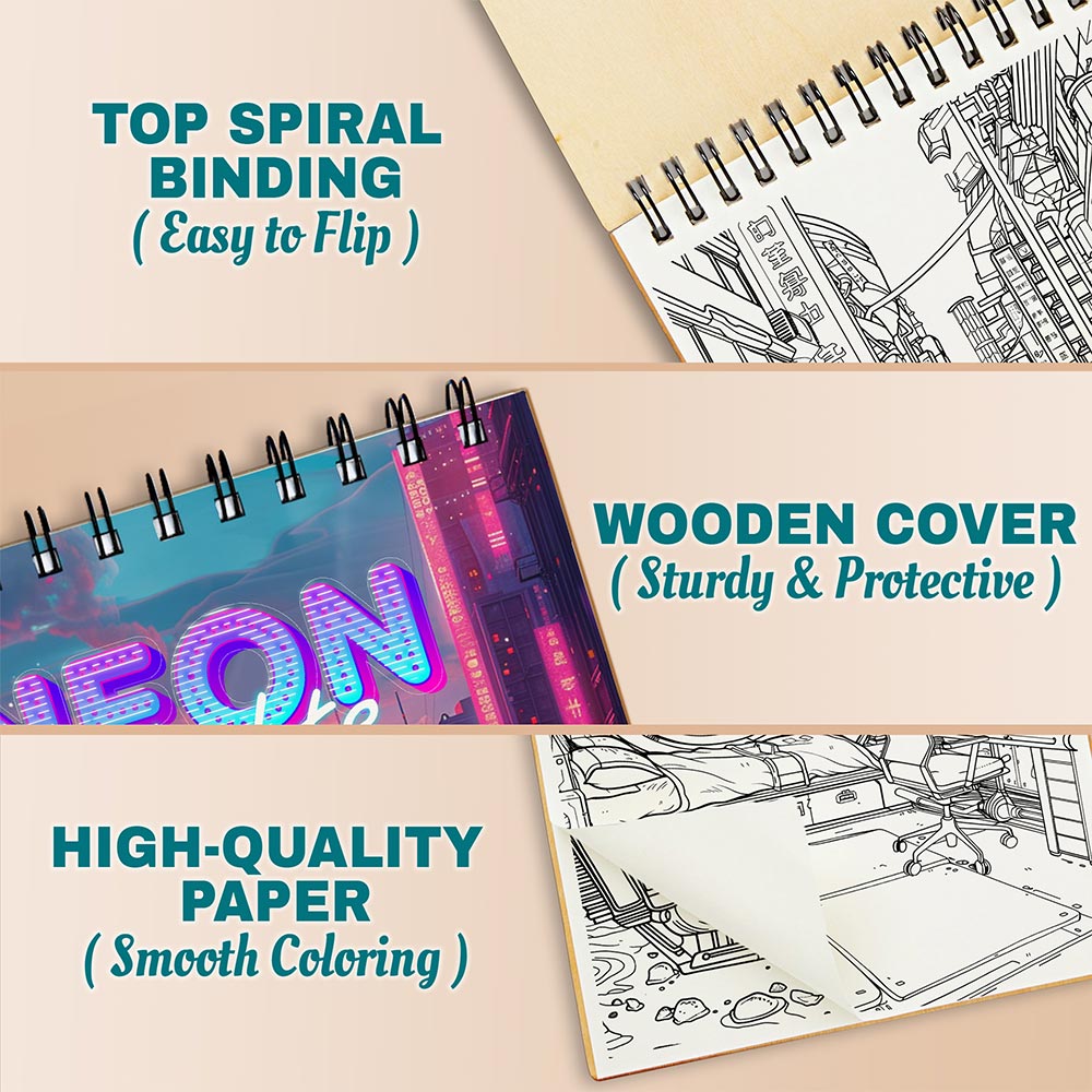 Netecom Neon Nights Coloring Pages For Adults