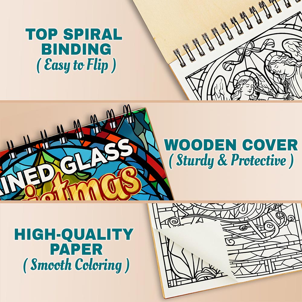 Netecom Stained Glass Christmas Coloring Pages For Adults