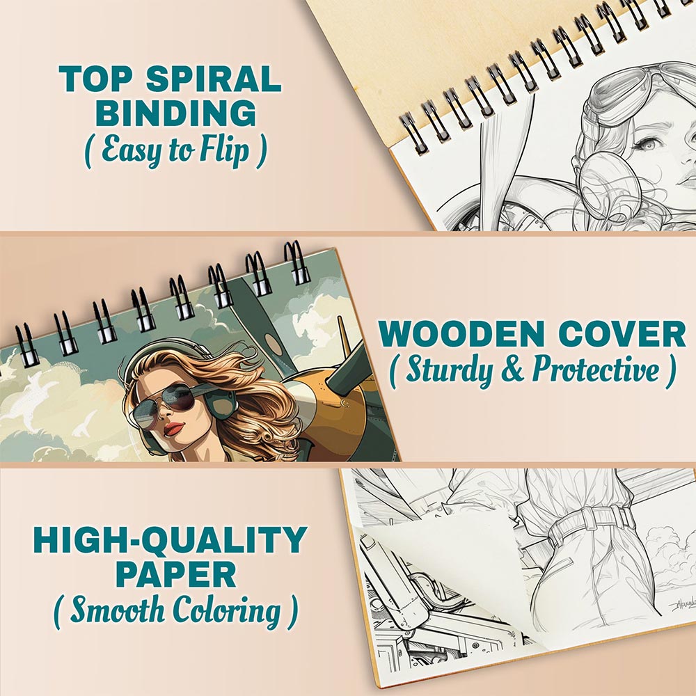 Netecom Pretty Pilot Girls Coloring Pages For Adults