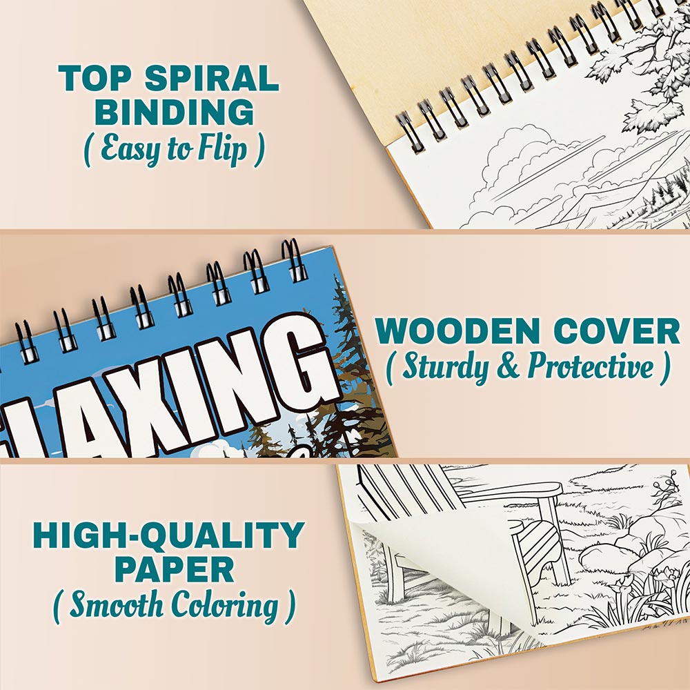 Netecom Relaxing Landscape Coloring Pages For Adults