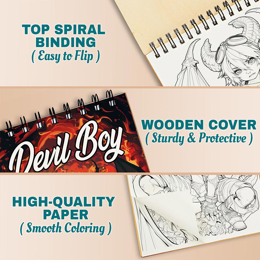 Netecom Devil Boy Coloring Pages For Adults