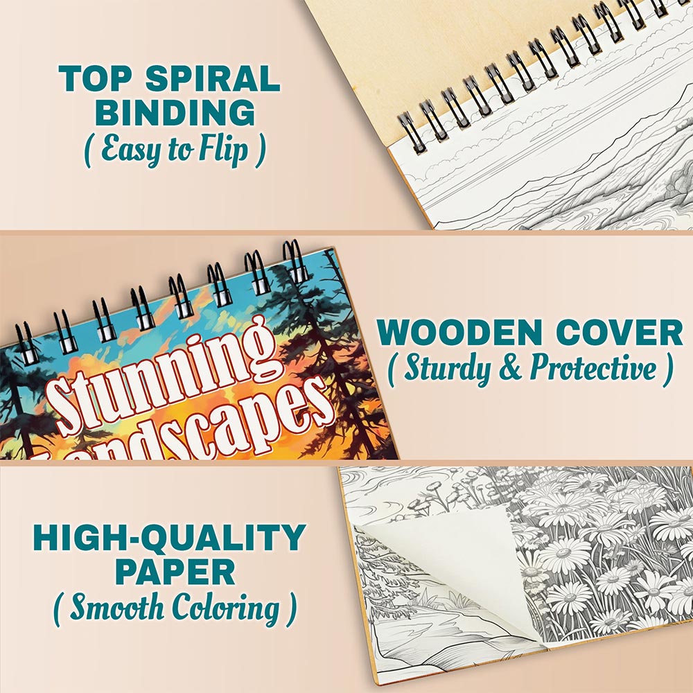 Stunning Landscapes Coloring Pages For Adults