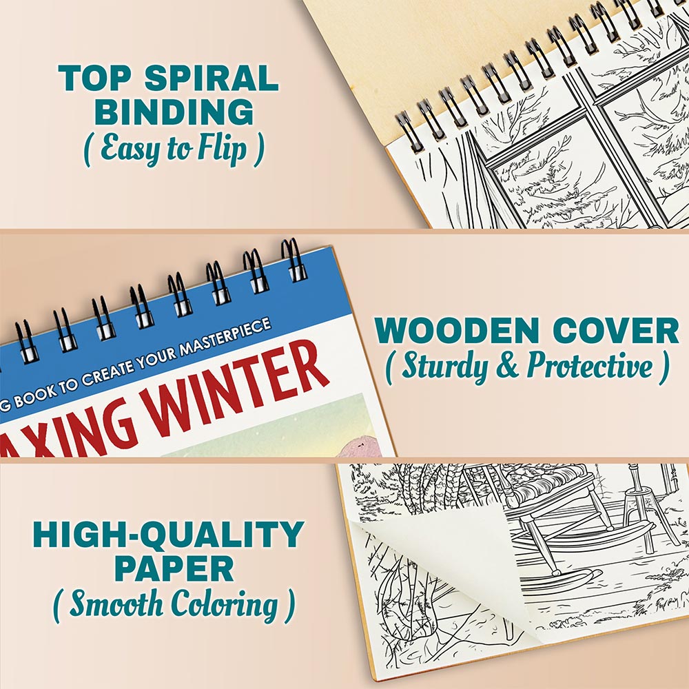 Netecom Relaxing Winter Coloring Pages For Adults