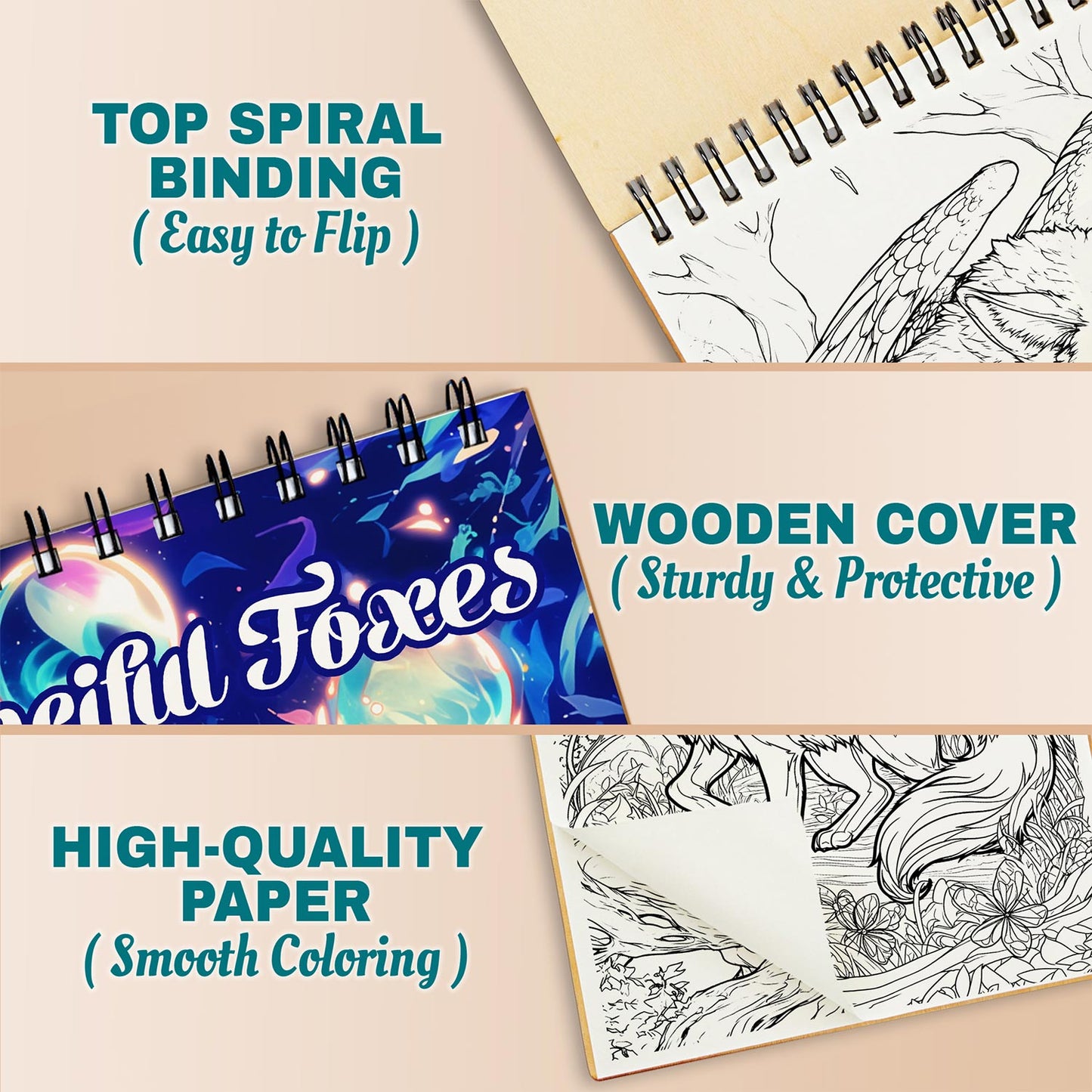 Netecom Fanciful Foxes Coloring Pages For Adults