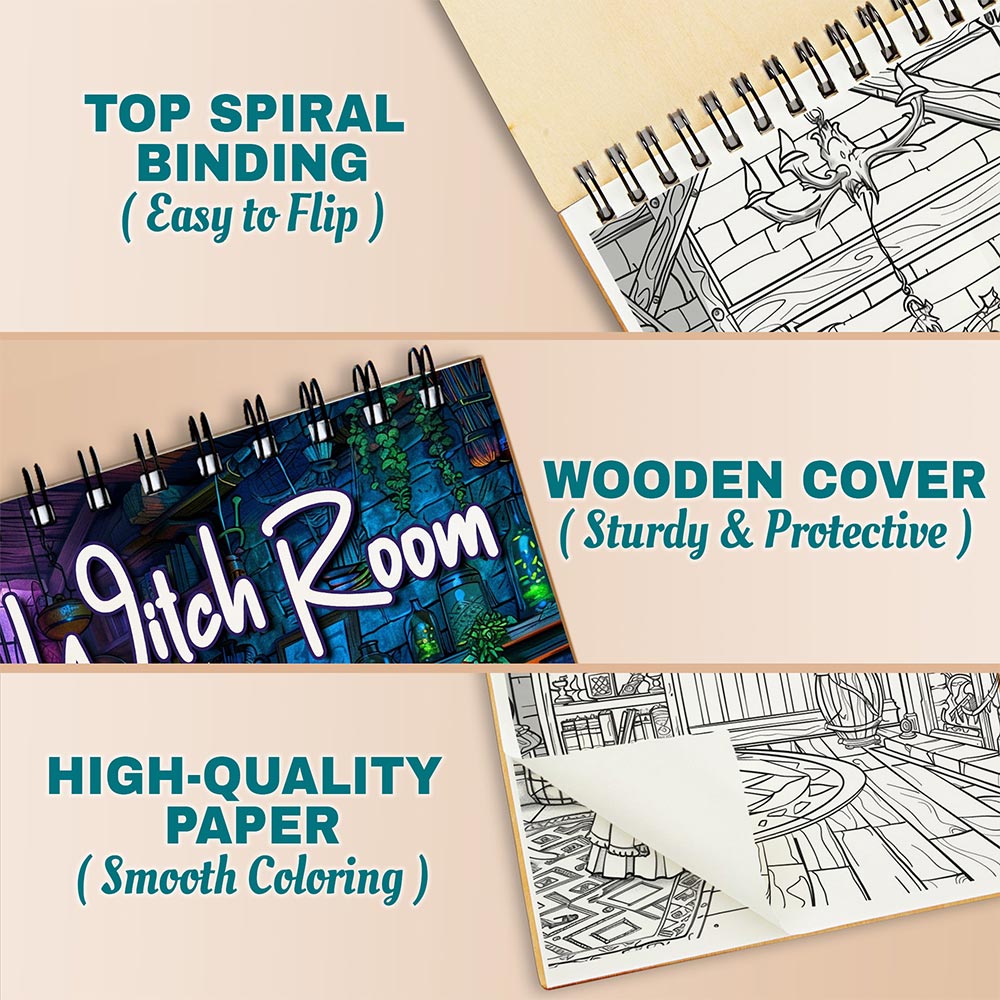 Netecom Witch Room Coloring Pages For Adults
