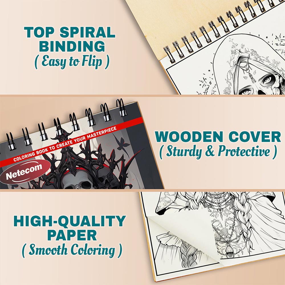 Netecom Freak of Beauty Horror Coloring Pages For Adults