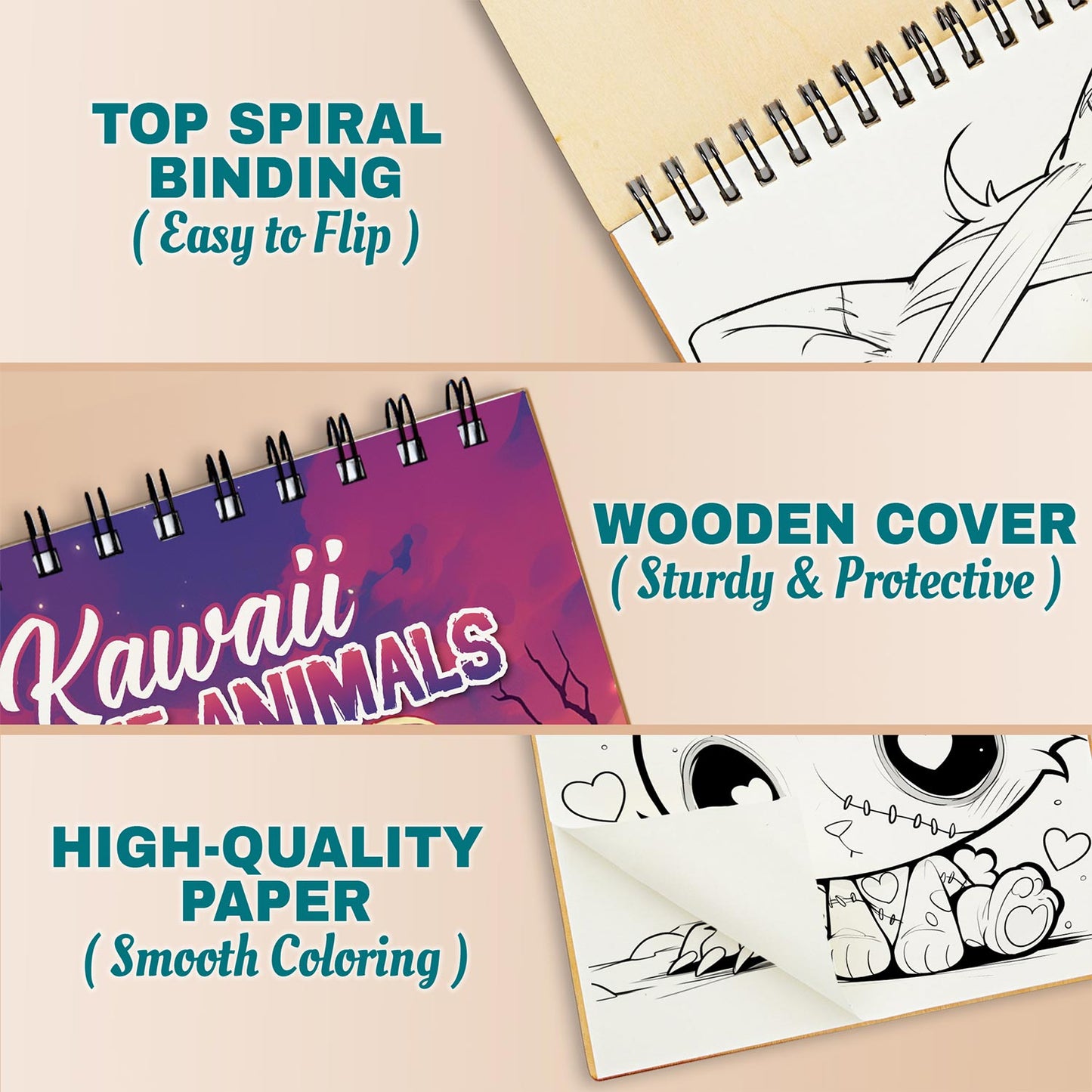 Netecom Kawaii Zombie Animals Coloring Pages For Adults