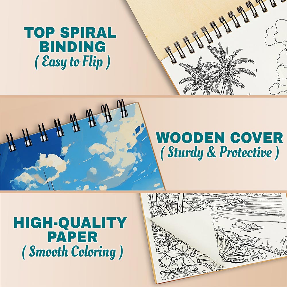 Netecom Beach Bliss Coloring Pages For Adults