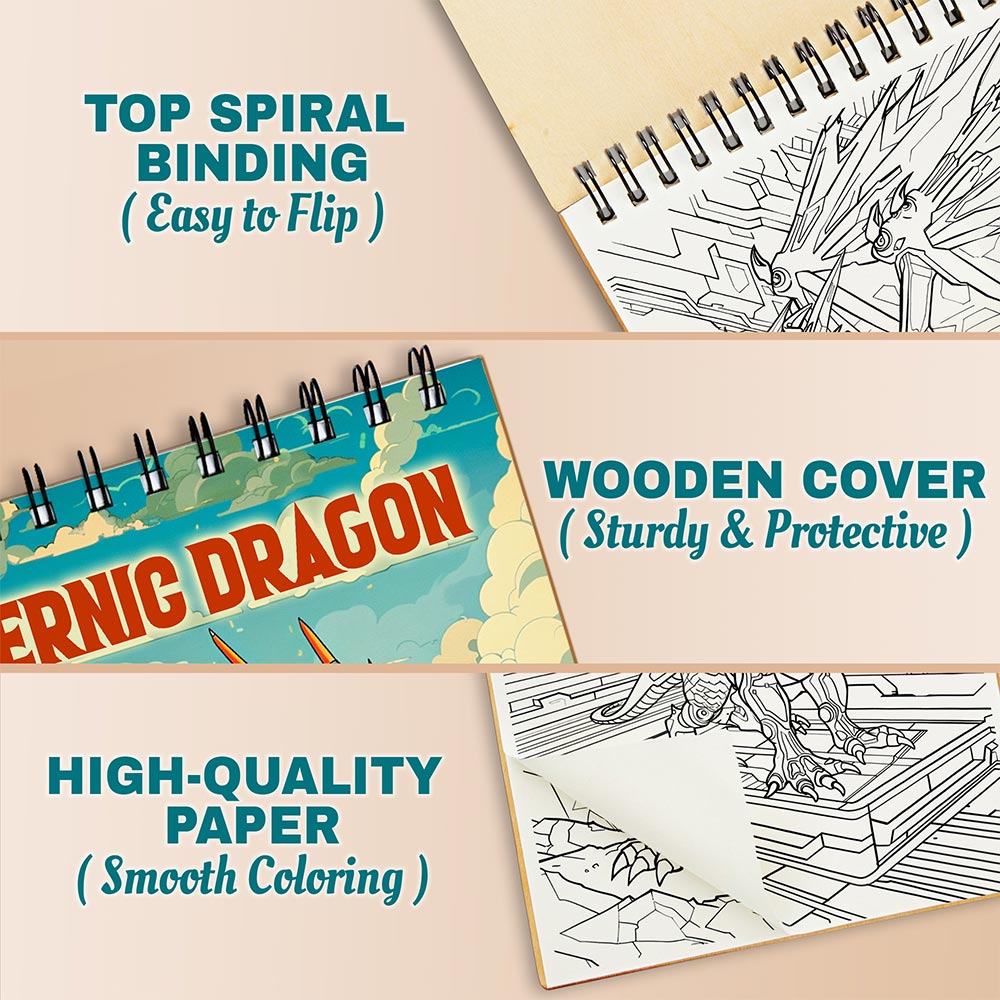Netecom Cybernic Dragon Coloring Pages For Adults