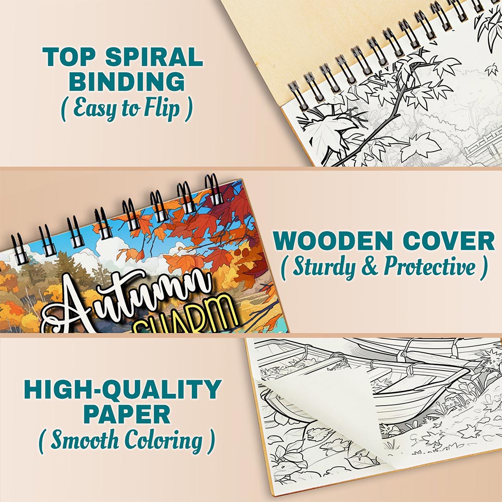 Netecom Autumn Charm Coloring Pages For Adults