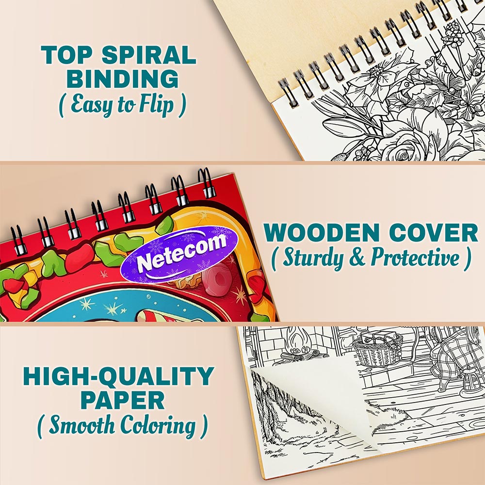 Netecom Relaxing Christmas Coloring Pages For Adults