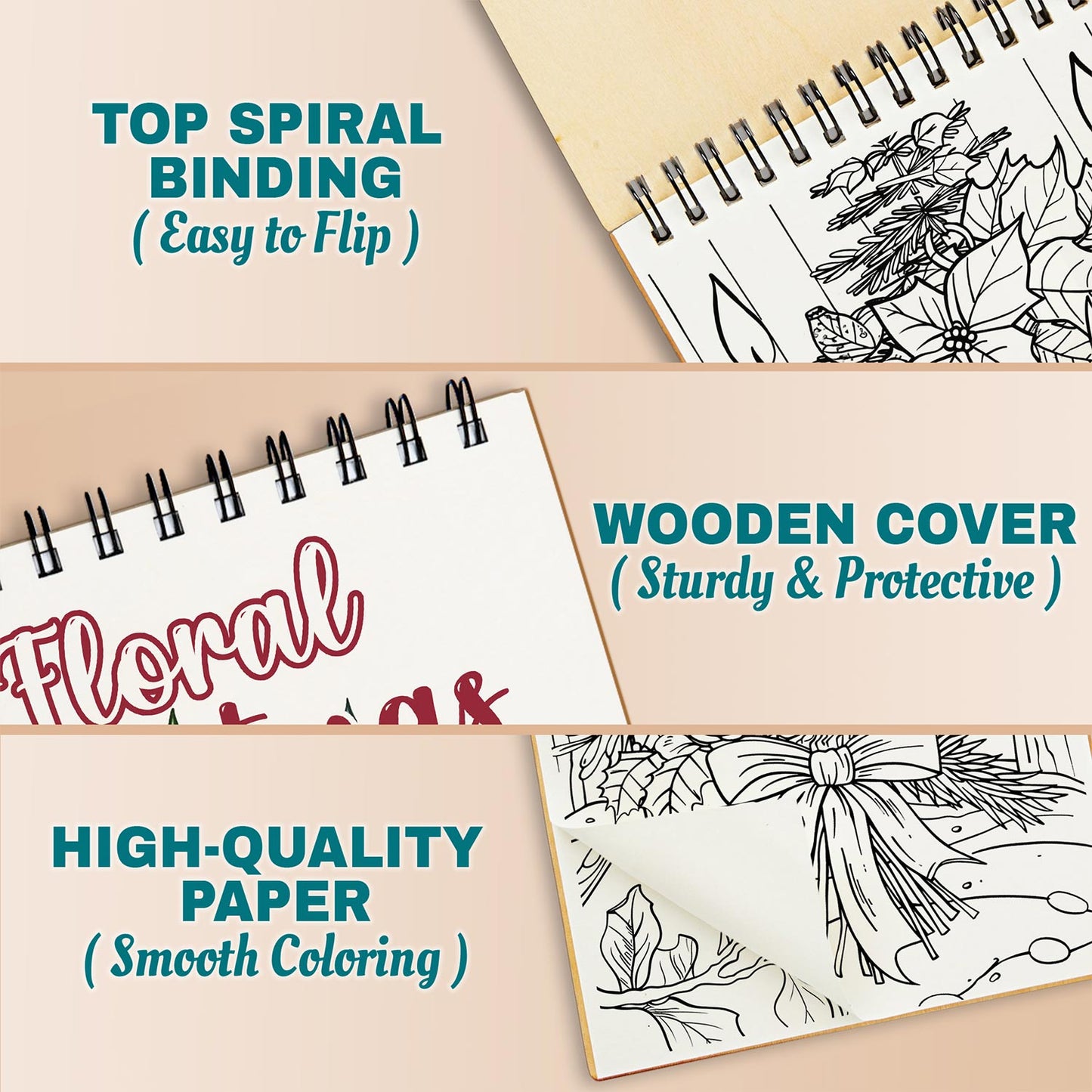 Netecom Floral Christmas Coloring Pages For Adults