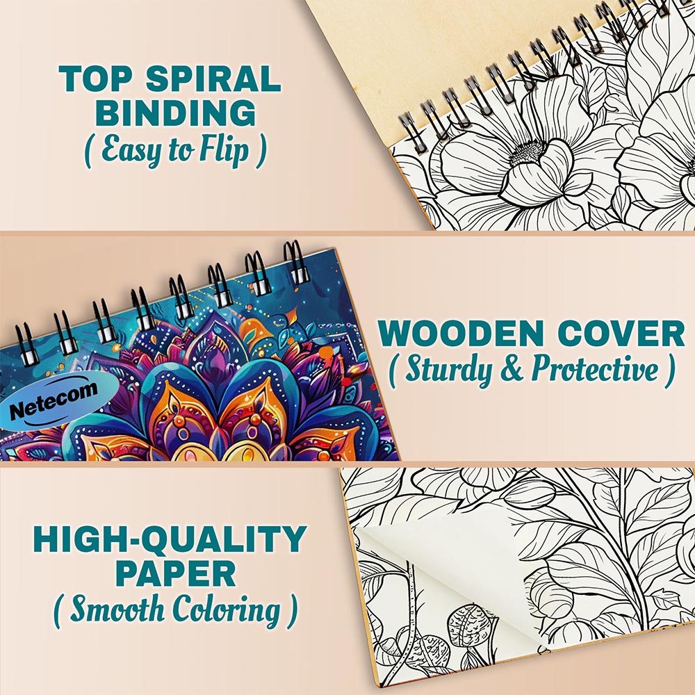 Netecom Mindful Patterns Coloring Pages For Adults