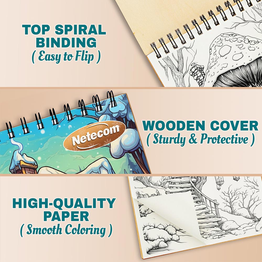 Netecom Winter Enchanted Coloring Pages For Adults