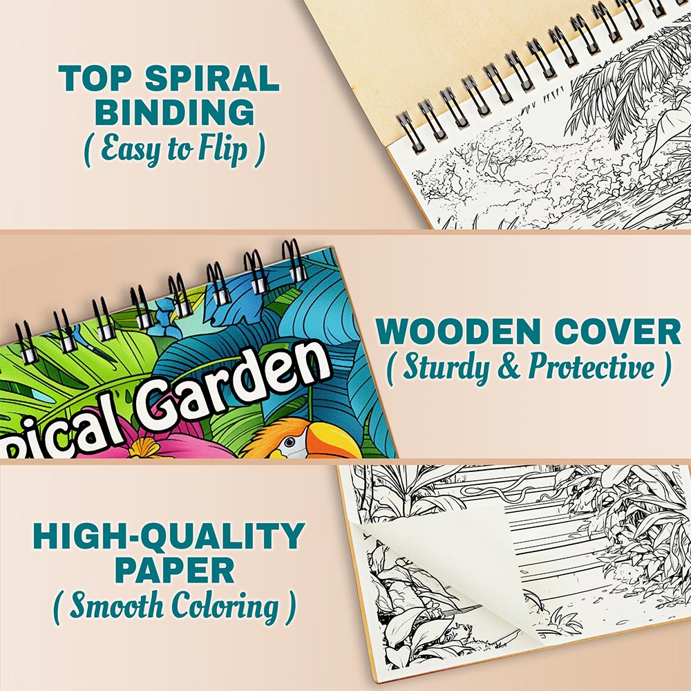 Netecom Tropical Garden Coloring Pages For Adults