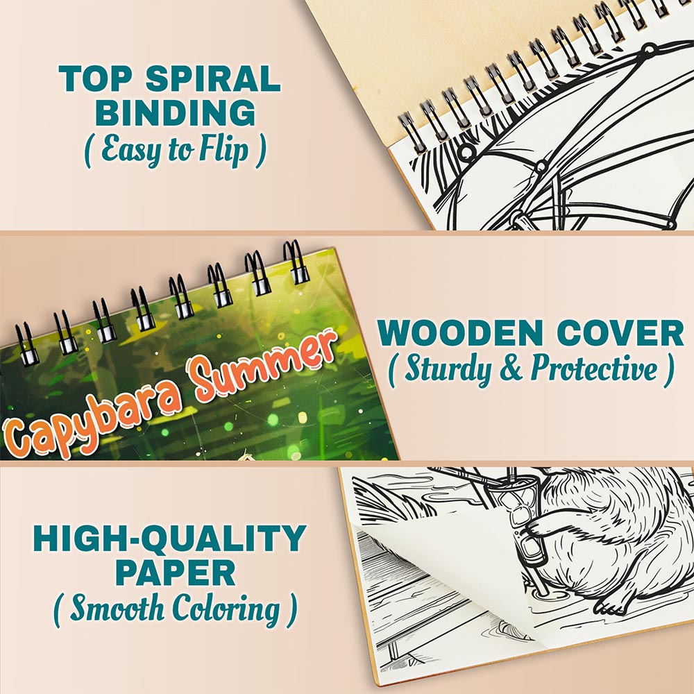 Netecom Capybara Summer Coloring Pages For Adults