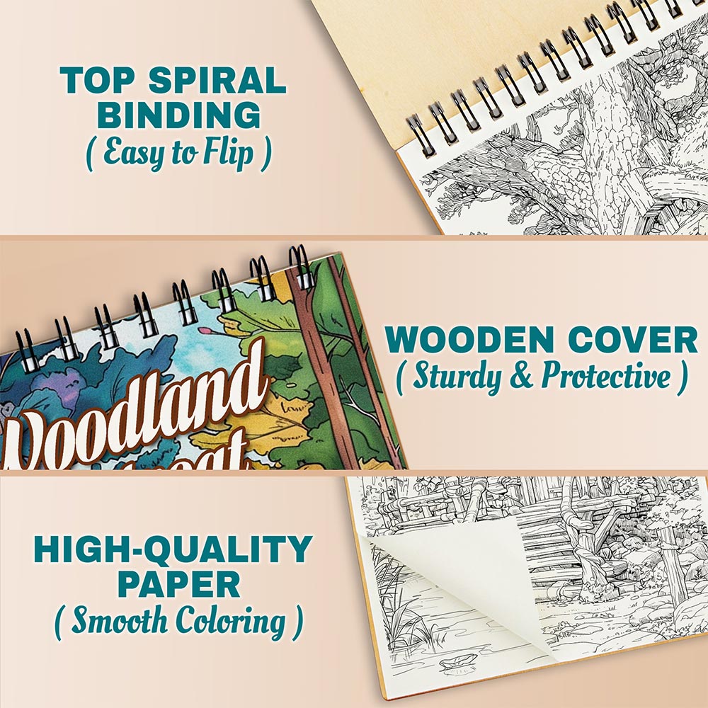 Netecom Woodland Retreat Coloring Pages For Adults