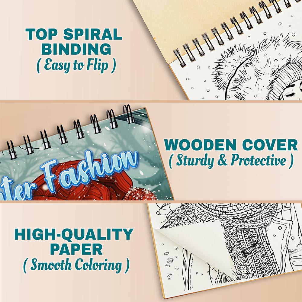 Netecom Winter Fashion Coloring Pages For Adults
