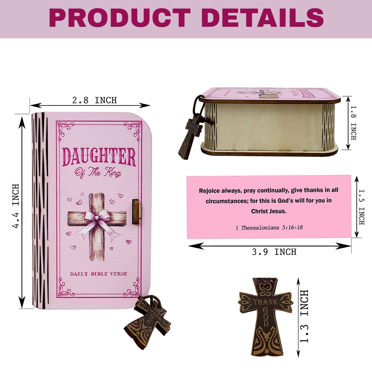 Bible Verse Box for Daughter– 150 Prayer Cards, Bible Verses With Wooden Box for Emotion and Feeling, Gift for Mothers Day, Inspirational Scriptures, Christian Bible Gifts for Women
