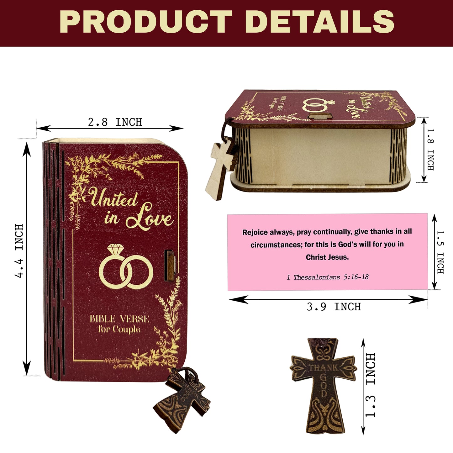 Marriage Bible Verse Box – 150 Prayer Cards, Christian Wedding Gift for Couples Mom Dad, Inspirational Scriptures, Housewarming Gifts