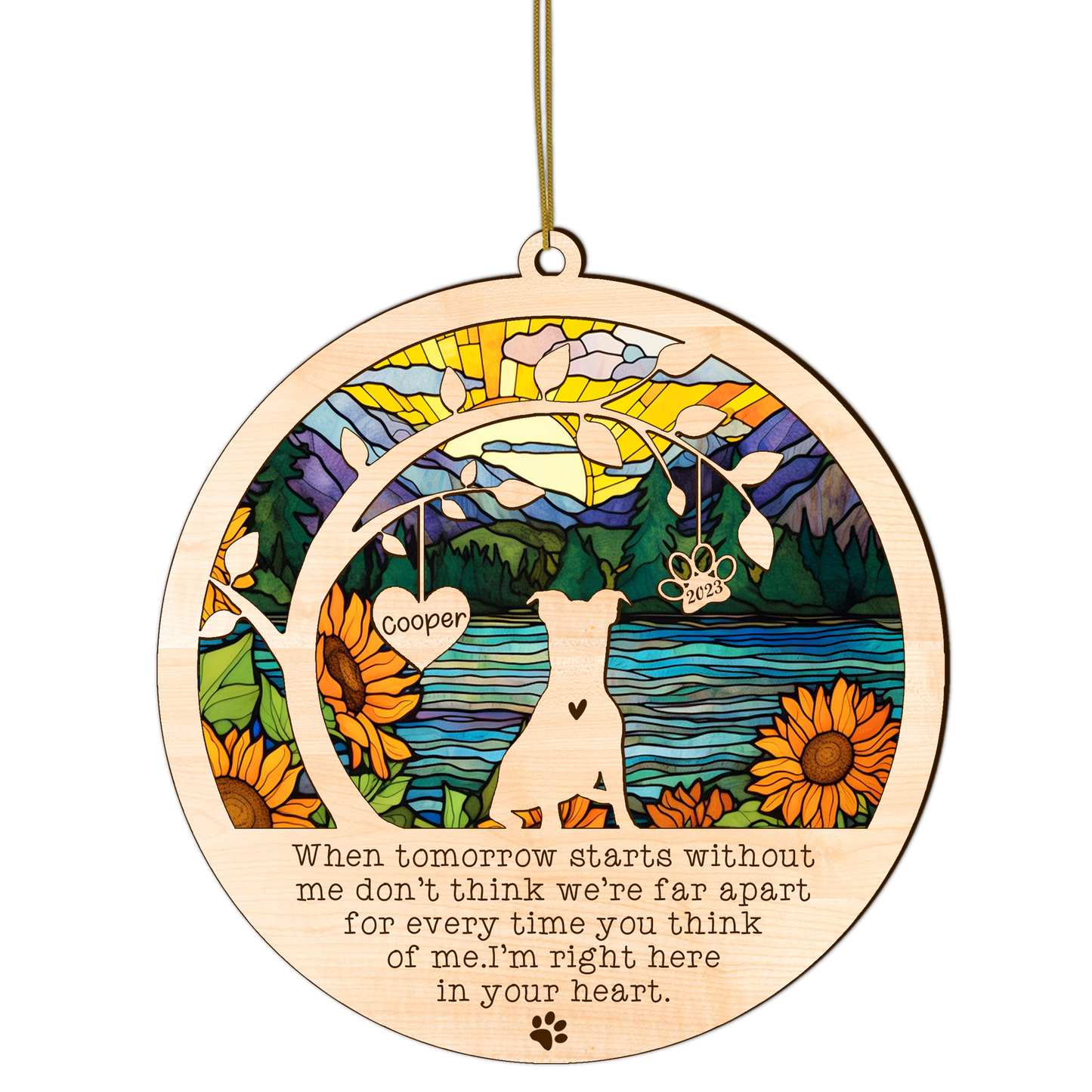 Netecom Jack Russell Dog Memorial Suncatcher, Personalized with Name Date Dog Breeds Suncatcher, Pet Loss Sun Catcher, Bereavement Gift Dog Memorial Ornament Loss of Pet Sympathy Gifs Dog Lovers