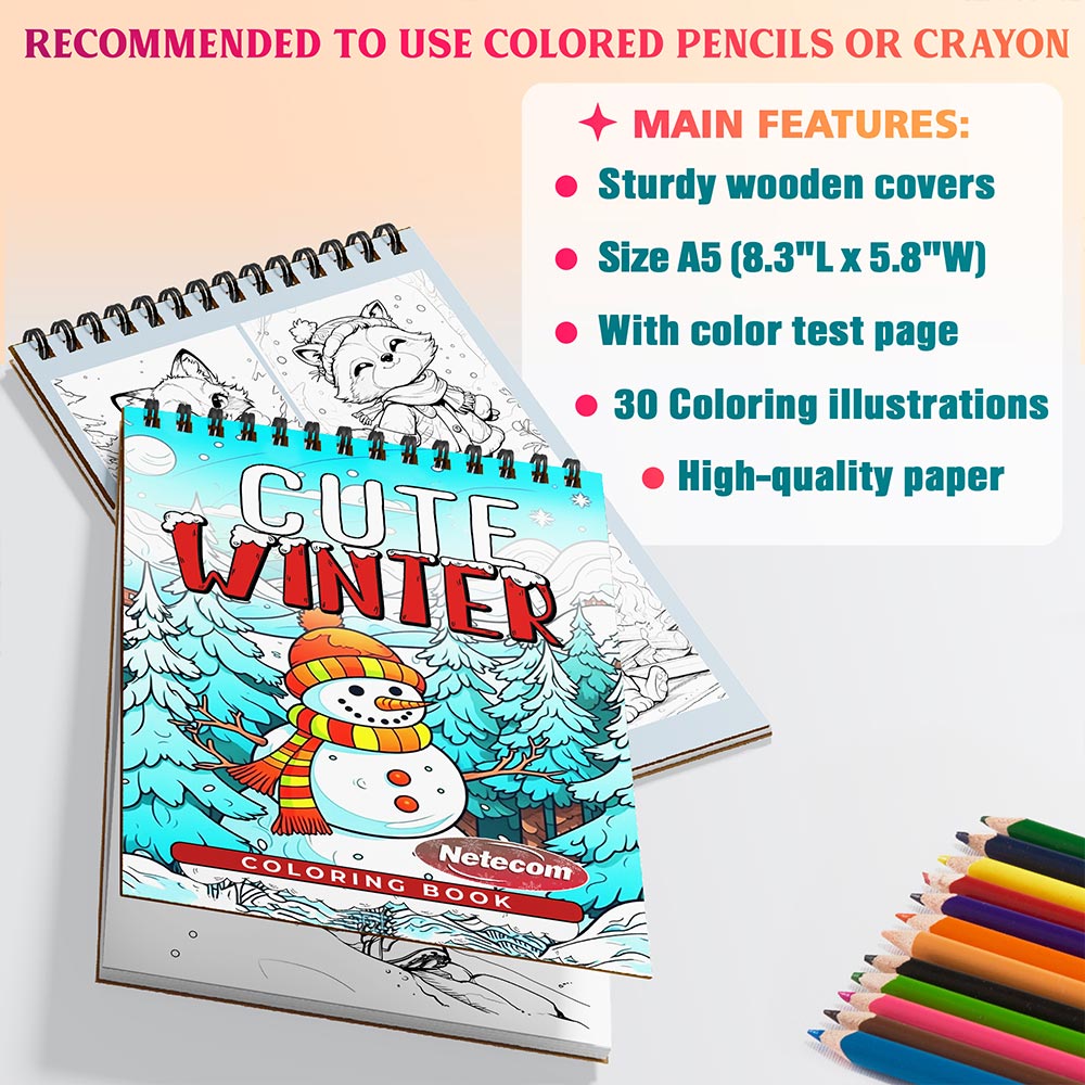 Netecom Cute Winter Coloring Sheets For Adults
