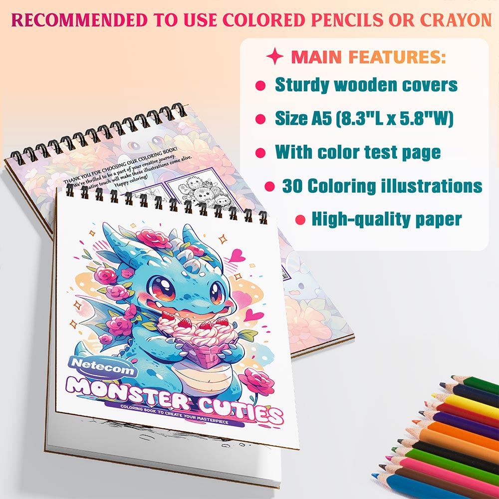 Netecom Monster Cuties Coloring Sheets For Adults