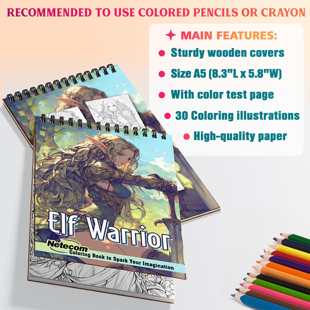 Netecom Elf Warrior Coloring Sheets For Adults