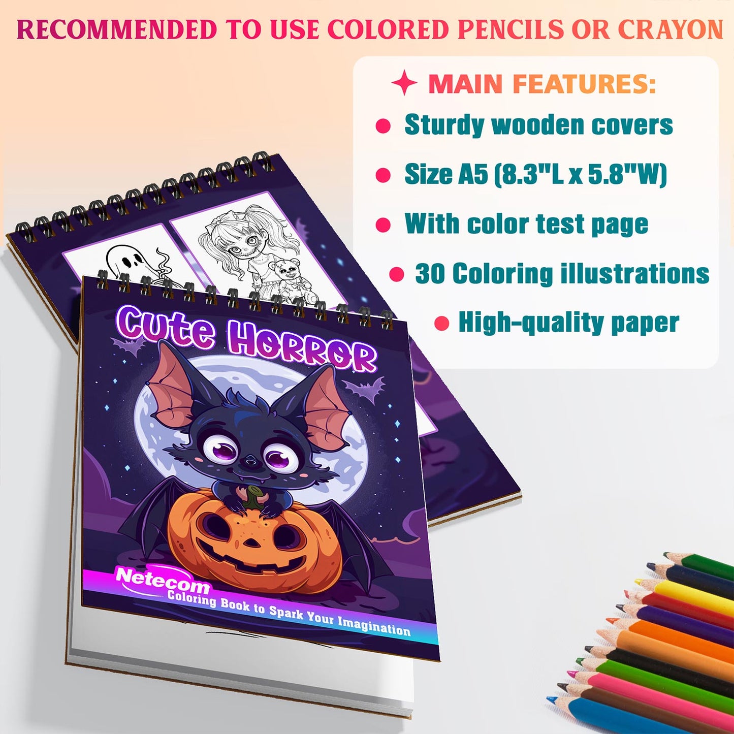 Netecom Cute Horror Coloring Sheets For Adults