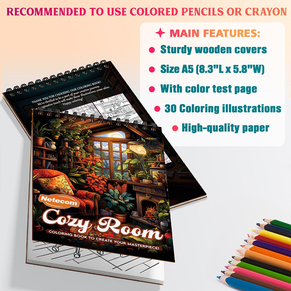Netecom cozy-room Coloring Sheets For Adults