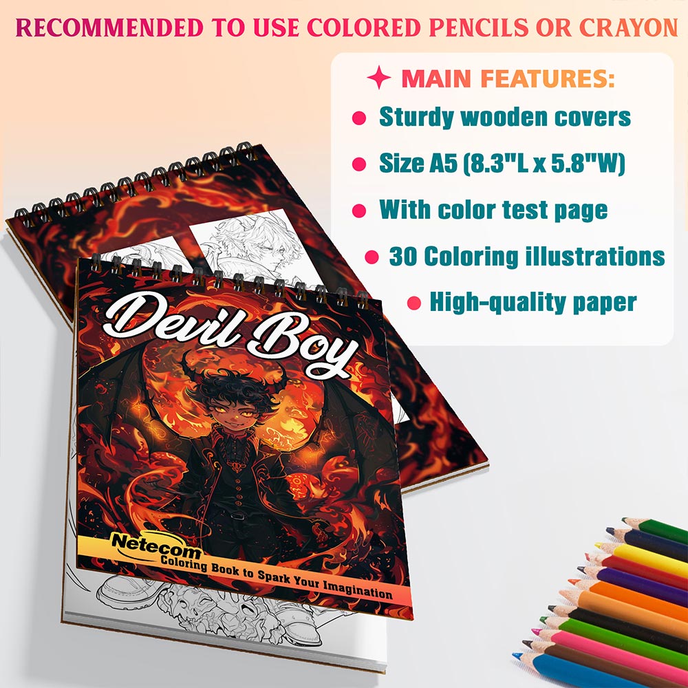 Netecom Devil Boy Coloring Sheets For Adults