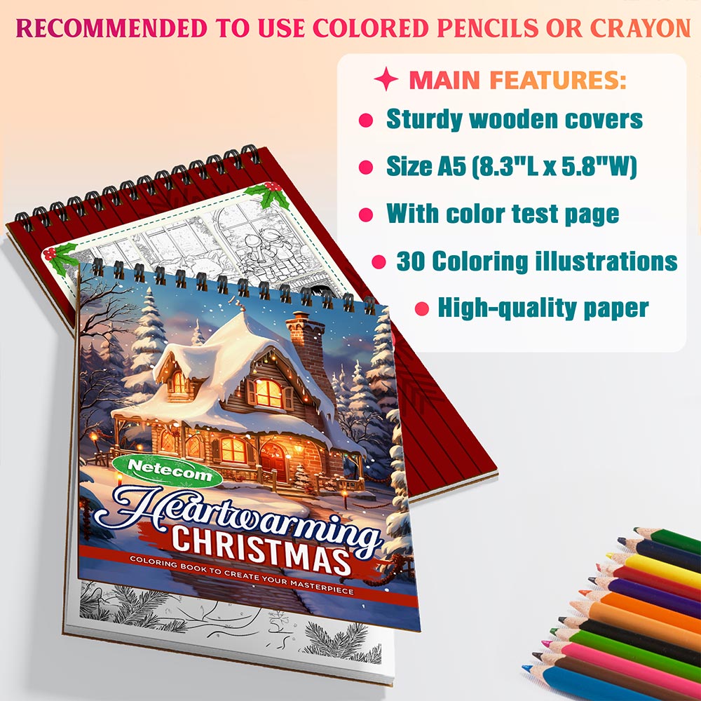 Netecom Heartwarming Christmas Coloring Sheets For Adults