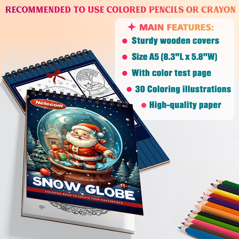 Netecom Snow Globe Coloring Sheets For Adults
