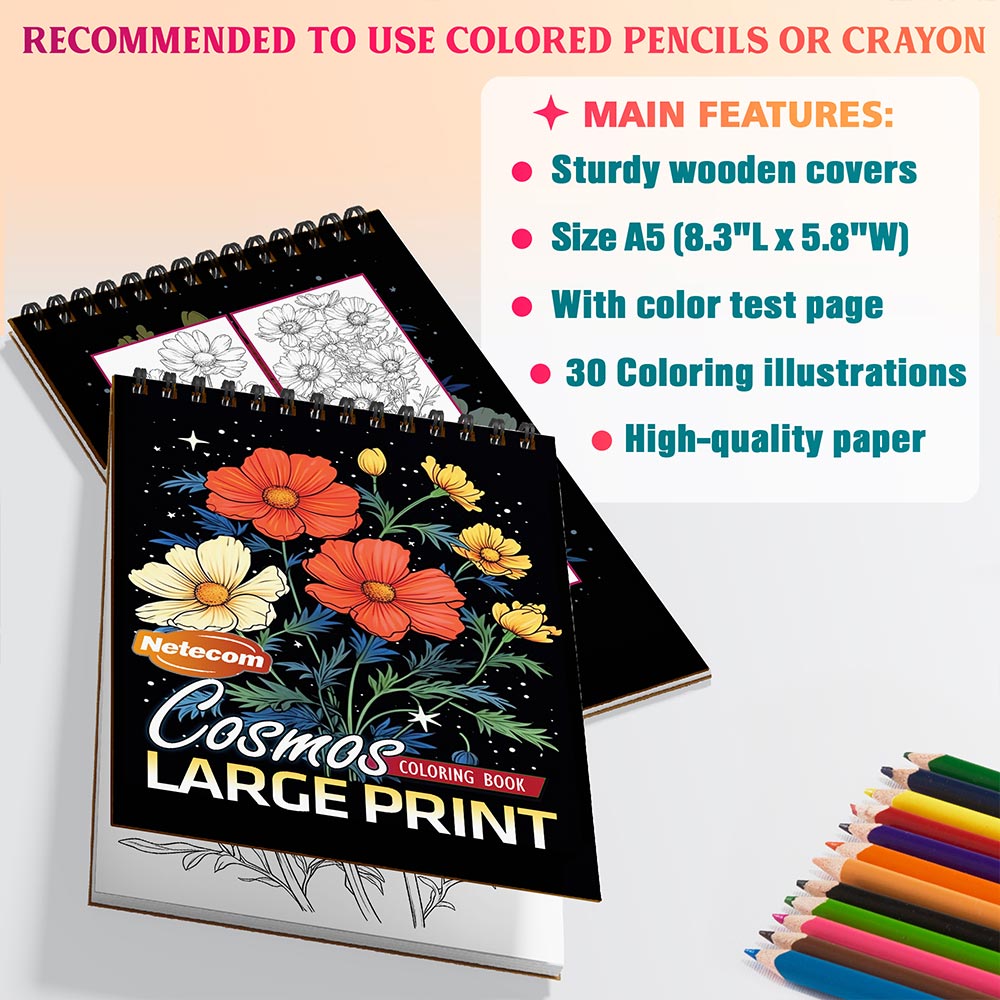 Netecom Large Print Cosmos Coloring Sheets For Adults