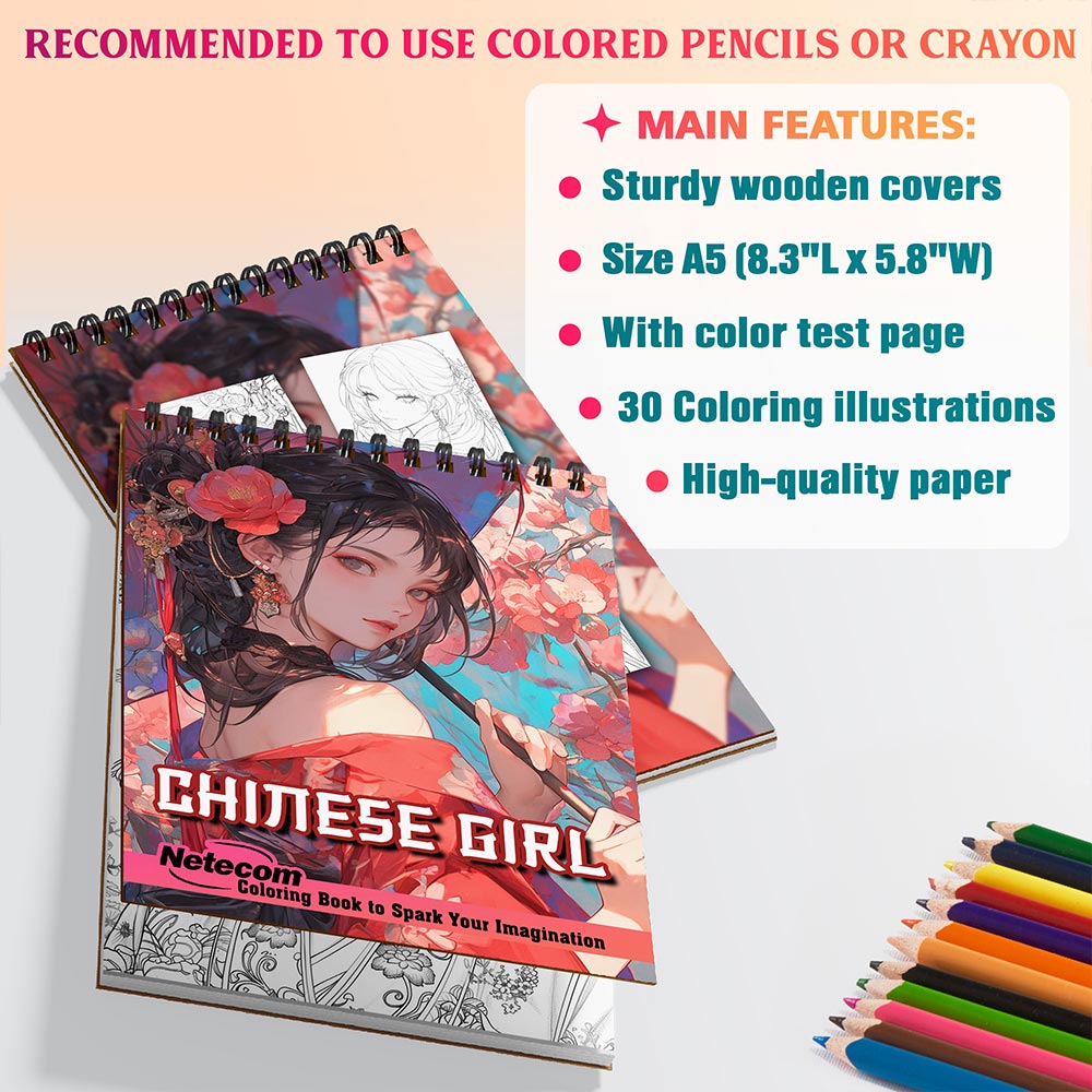 Netecom Chinese Girl Coloring Sheets For Adults