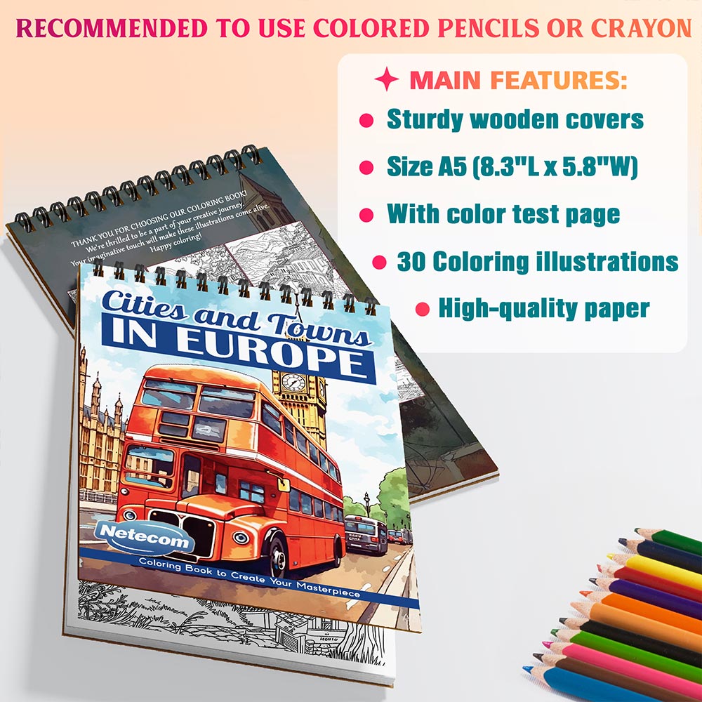 Netecom Cities and Towns In Europe Coloring Sheets For Adults