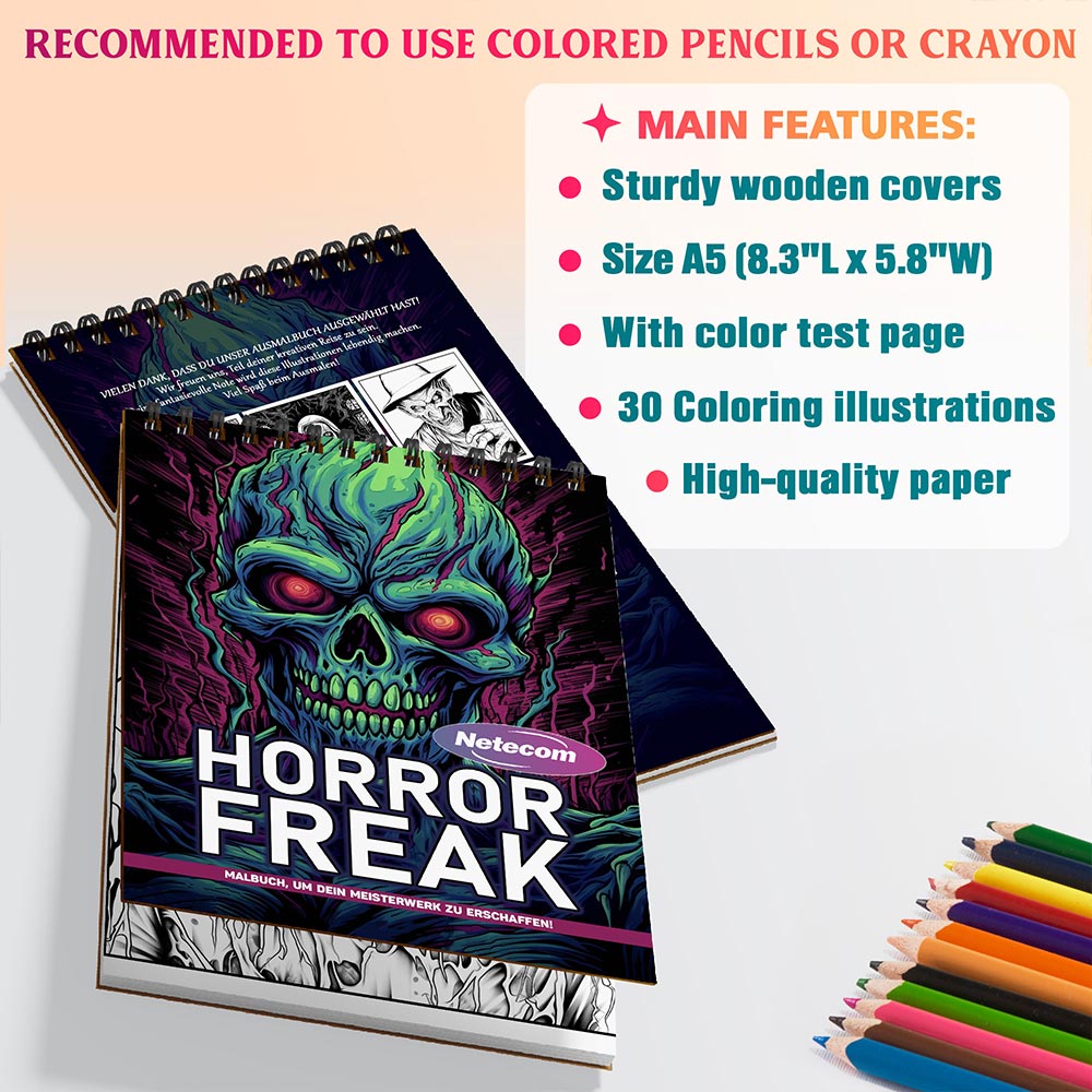 Netecom Horror Freak Coloring Sheets For Adults
