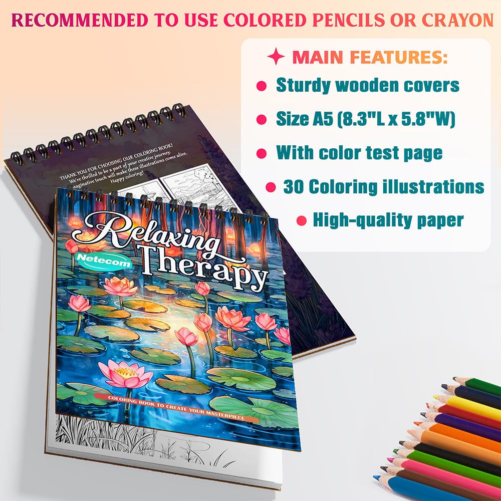 Netecom Relaxing Therapy Coloring Sheets For Adults