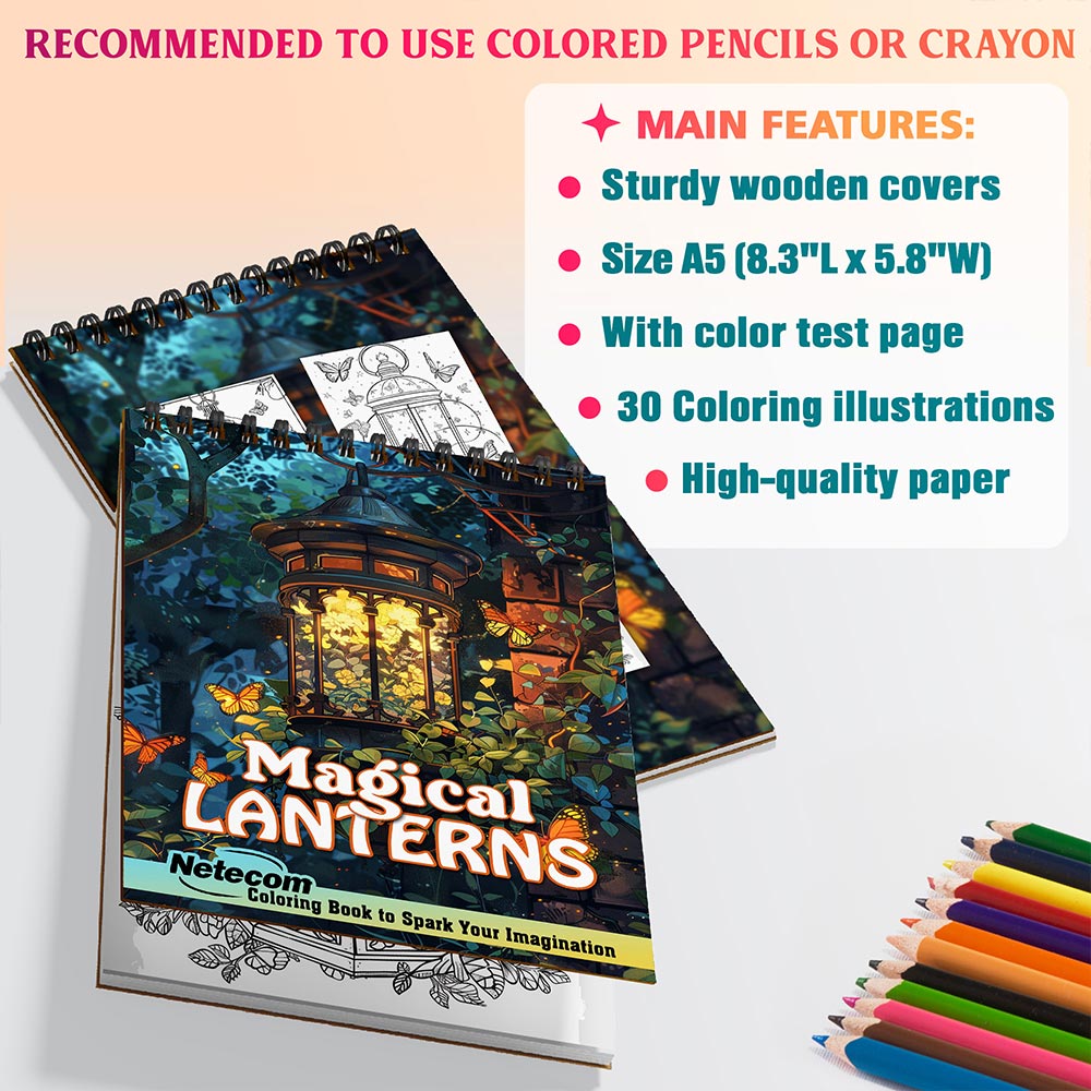 Netecom Magical Lanterns Coloring Sheets For Adults