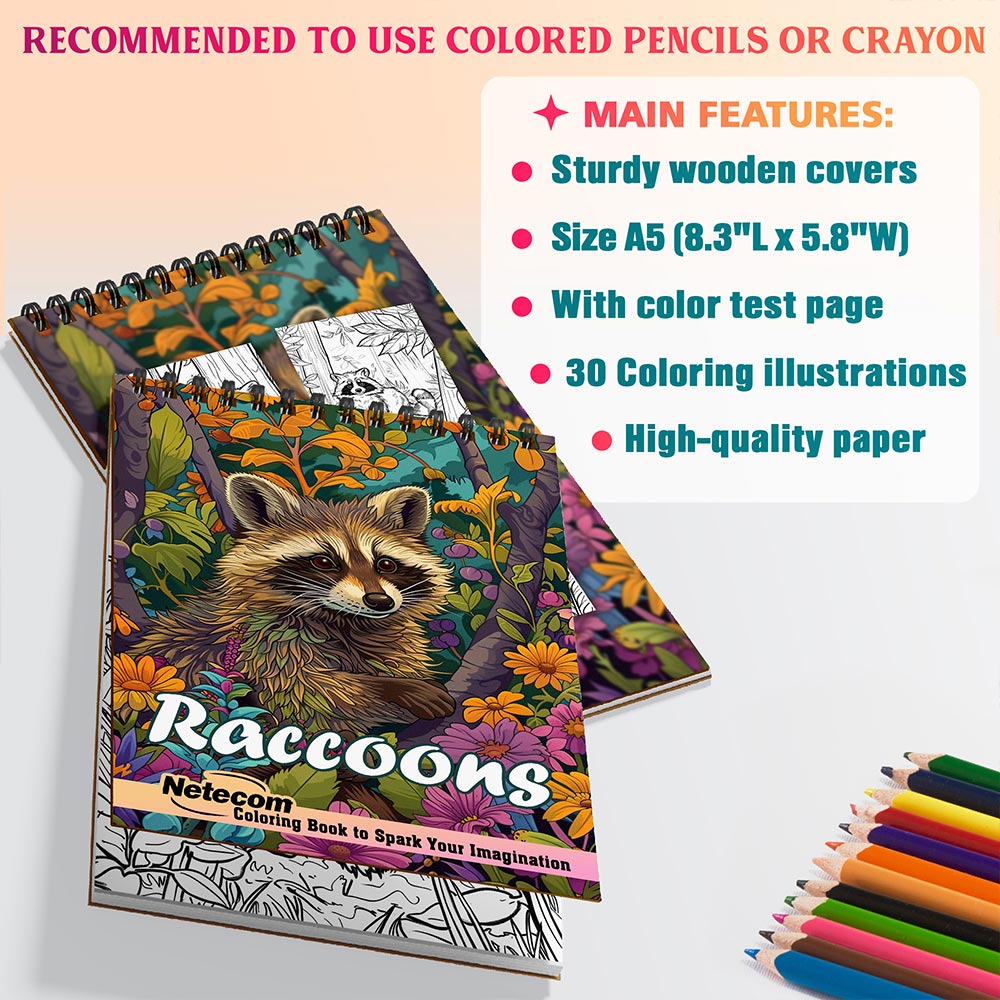 Netecom Raccoons Coloring Sheets For Adults