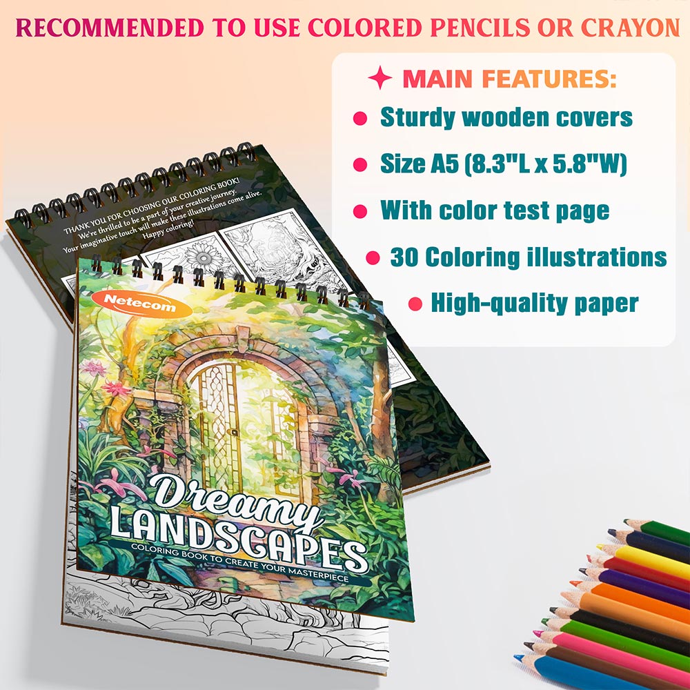 Dreamy Landscapes Coloring Sheets For Adults