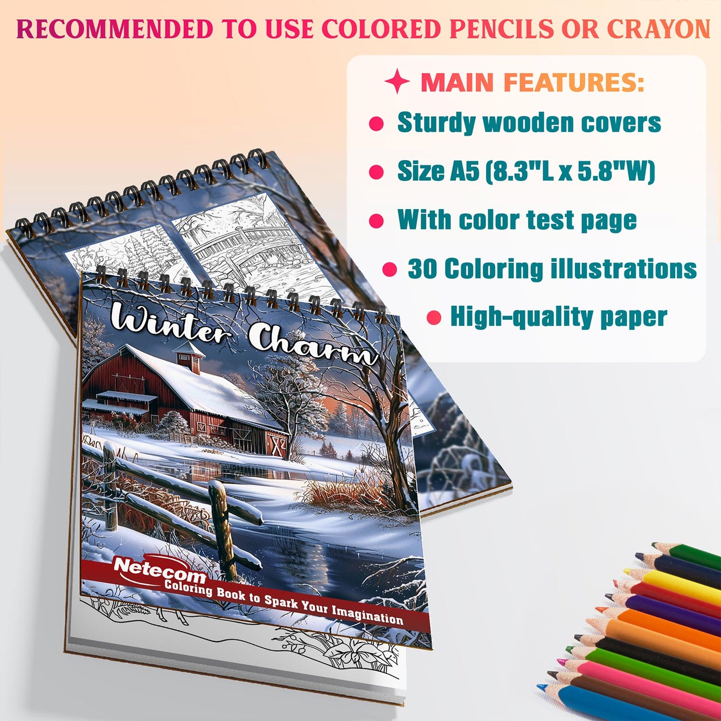 Netecom Winter Charm Coloring Sheets For Adults