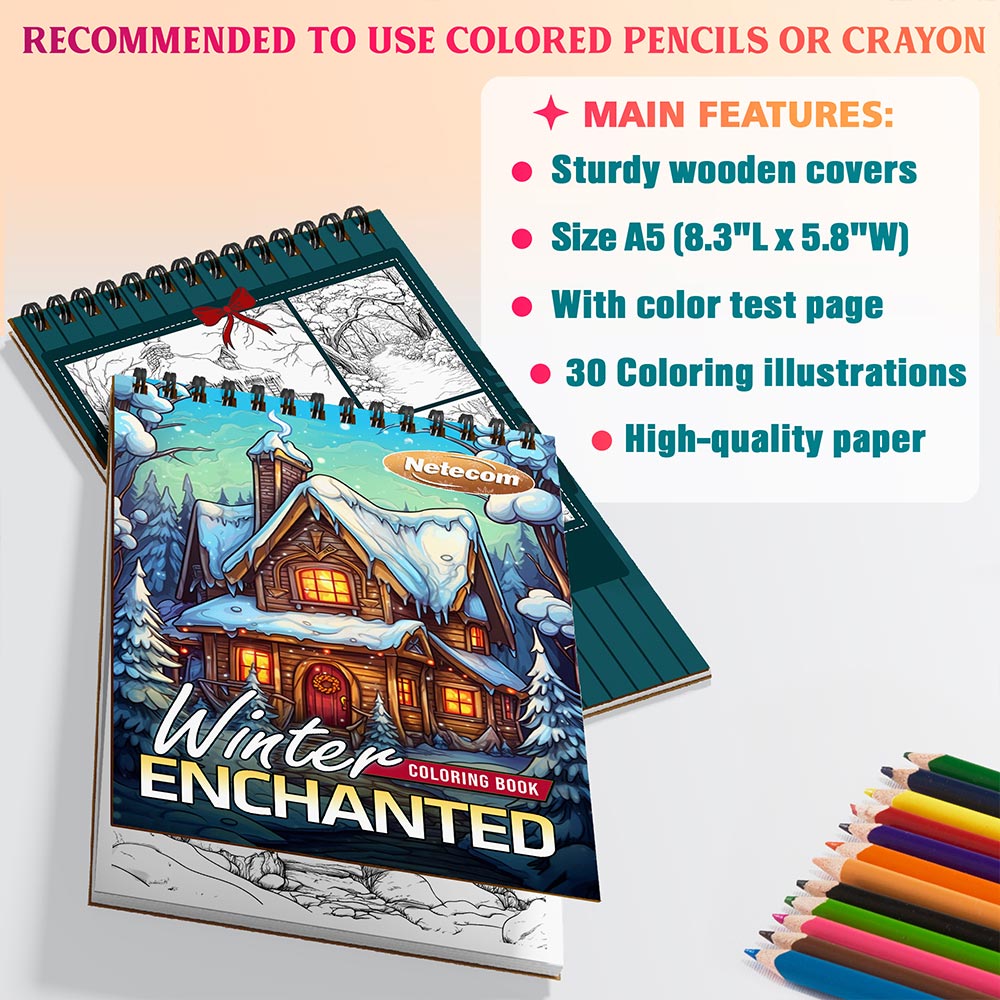 Netecom Winter Enchanted Coloring Sheets For Adults