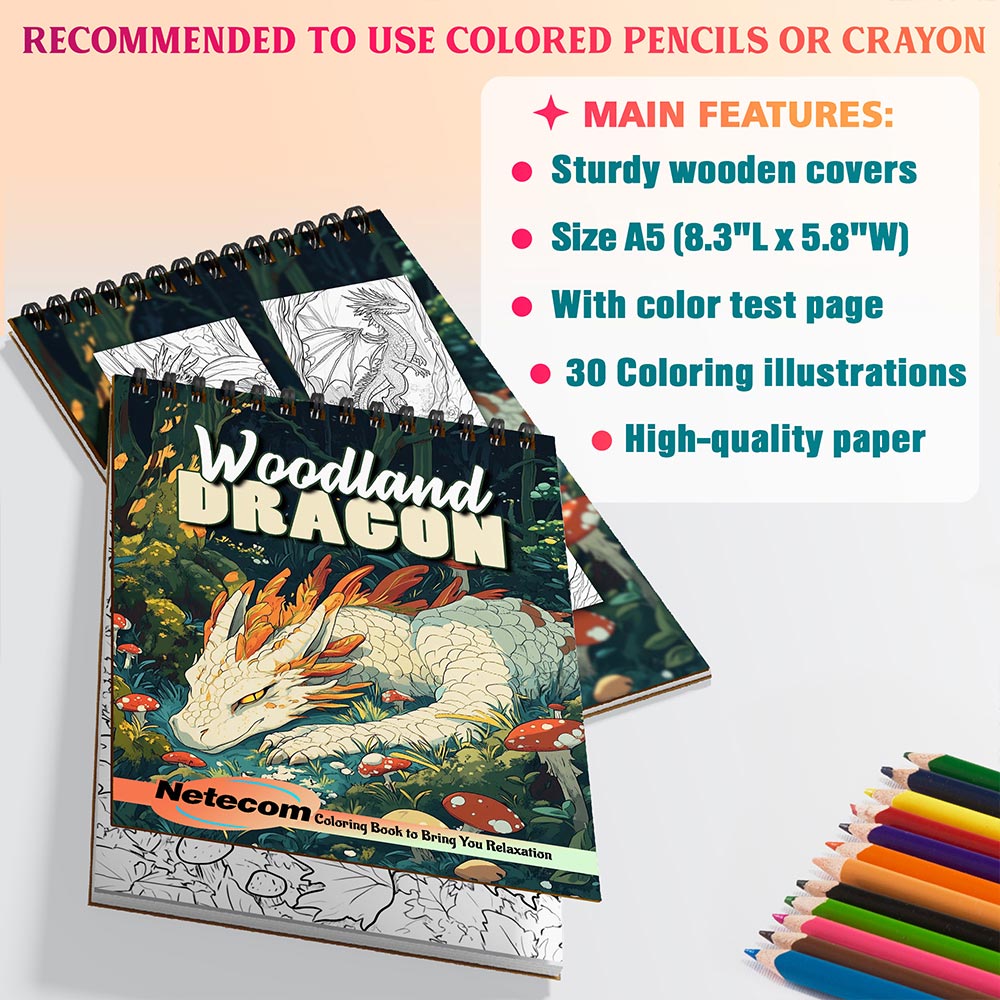 Netecom Woodland Dragon Coloring Sheets For Adults